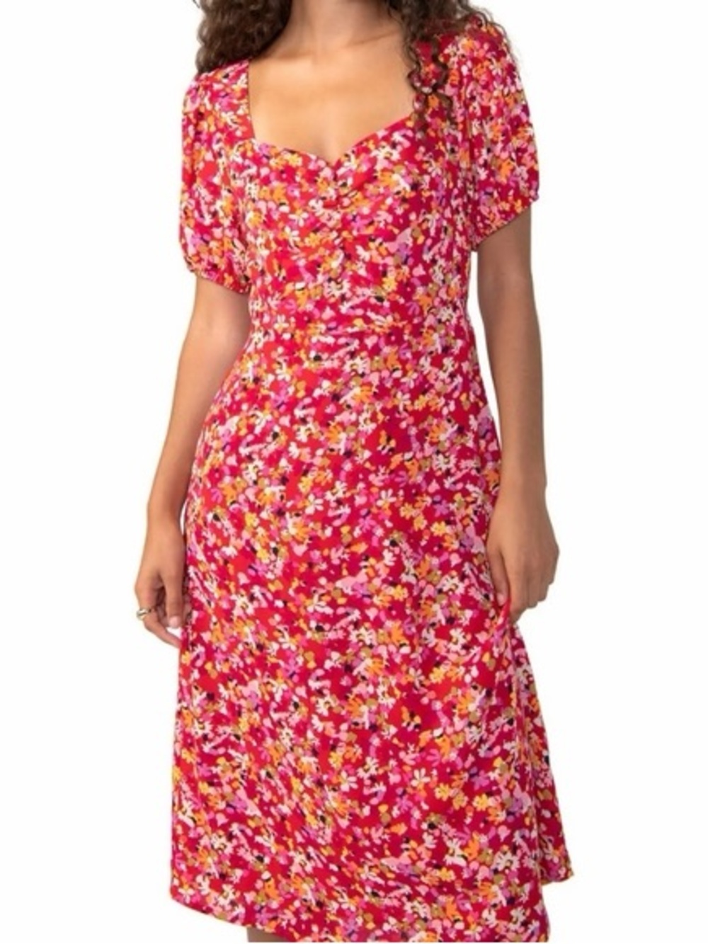 Sanctuary Floral Tie-Waist Midi Dress